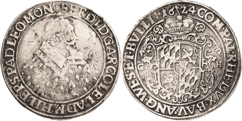 Hildesheim-Bistum
Ferdinand von Bayern 1612-1650 Taler 1624, Moritzberg Walzenp...