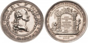 Löwenstein-Wertheim-Virneburg
Friedrich Ludwig, Mitregent 1731-1796 Silbermedaille 1781 (Stockmar) 50. Regierungsjubiläum. Brustbild im Lorbeerkranz ...