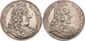 Lübeck-Stadt
 Silbermedaille 1695 (unsigniert) Auf die Bürgermeister Anthon Winckler und Hieronymus v. Dorne. Brustbild Anthon Winckler nach rechts /...