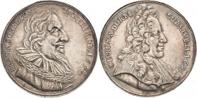 Lübeck-Stadt
 Silbermedaille 1695 (unsigniert) Auf die Bürgermeister Hermann und Hieronymus v. Dorne. Brustbild Hermann v. Dorne nach rechts / Brustb...