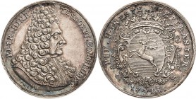 Lübeck-Stadt
 Silbermedaille 1715 (IHF) Auf den Bürgermeister Heinrich Tesdorpf. Brustbild des Bürgermeisters nach rechts / Gekröntes Wappen in verzi...