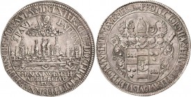 Münster-Bistum
Christoph Bernhard von Galen 1650-1678 Breiter Taler 1661, Münster Auf die Einnahme der Stadt. Stadtansicht Schulze 106 b Davenport 56...