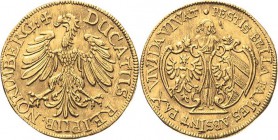 Nürnberg
 Dukat 1635. Kellner 59 Slg. Erlanger 353 Friedberg 1827 GOLD. 3.47 g. Vorzüglich