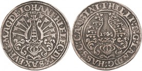 Sachsen-Kurlinie ab 1486 bis 1547 (Ernestiner)
Johann Friedrich und Landgraf Philipp von Hessen 1542-1547 1/2 Schmalkaldischer Bundestaler 1544, Gosl...