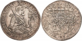 Sachsen-Kurlinie ab 1547 (Albertiner)
Johann Georg I. (1611-) 1615-1656 Taler 1626, Schwan-Dresden Mit flügelartiger Feldbinde C/K 158 a Schnee 845 D...