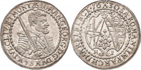 Sachsen-Kurlinie ab 1547 (Albertiner)
Johann Georg I. (1611-) 1615-1656 1/4 Taler 1630, HI-Dresden Beiderseits mit Blütenkreis C/K 194 Anm. Kohl 166 ...