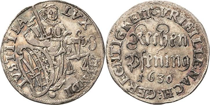 Sachsen-Kurlinie ab 1547 (Albertiner)
Johann Georg I. (1611-) 1615-1656 Silbern...