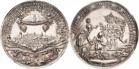 Sachsen-Kurlinie ab 1547 (Albertiner)
Johann Georg I. (1611-) 1615-1656 Silbermedaille 1631 (S. Dadler) Der Leipziger Konvent der protestantischen St...