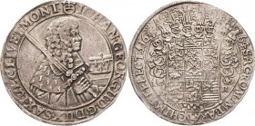 Sachsen-Kurlinie ab 1547 (Albertiner)
Johann Georg II. 1656-1680 Taler 1664, CR-Dresden Erbländischer Taler C/K 388 Schnee 909 Davenport 7617 Vorzügl...