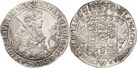 Sachsen-Kurlinie ab 1547 (Albertiner)
Johann Georg II. 1656-1680 Taler 1667, CR-Dresden Gesamttaler C/K 392 Schnee 927 Davenport 7619 Seltenes und at...