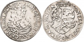 Sachsen-Kurlinie ab 1547 (Albertiner)
Johann Georg II. 1656-1680 60 Kreuzer (Gulden) 1669, o. Mzz.-Leipzig Für die Markgrafschaft Meißen. Mit Löwenko...