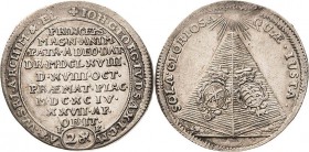 Sachsen-Kurlinie ab 1547 (Albertiner)
Johann Georg IV. 1691-1694 1/12 Taler (Doppelgroschen) 1694, IK-Dresden Auf seinen Tod C/K 699 Kohl 346 Vorzügl...