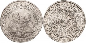 Sachsen-Coburg und Eisenach 1573-1638
Johann Casimir und Johann Ernst 1572-1633 Taler 1607, WA-Coburg KOR 112 b Schnee 185 Grasser 107 Davenport 7426...
