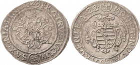 Sachsen-Altenburg 1603-1672
Johann Philipp, Friedrich, Johann Wilhelm, Friedrich Wilhelm II. 1603-1625 Kipper-12 Kreuzer 1622, o. Mzz.-Windischleuba ...