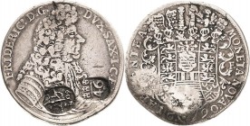 Sachsen-Gotha (Gotha-Altenburg)
Friedrich I. 1675-1691 2/3 Taler 1690, CF-Gotha Mit zwei Gegenstempel: 1. Fränkischer Kreis ( 60.N über CF-Monogramm)...
