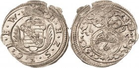Sachsen-Römhild
Heinrich 1680-1710 Sechser 1691, Römhild Slg. Merseburger 3510 (R, 6,50,- GM) Kade Tf. II, 6 Seltenes und prachtvolles Exemplar. Leic...