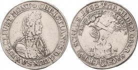 Sachsen-Eisenberg
Christian 1680-1707 2/3 Taler 1682, HM-Gotha Brustbild nach rechts / über Altar mit flammendem Herzen halten unter einem Schriftban...
