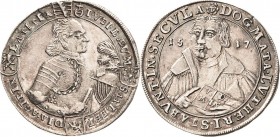 Sachsen-Saalfeld
Johann Ernst 1680-1729 1/8 Taler 1717, Saalfeld 200 Jahre Reformation KOR 736 Grasser -, vgl. 441 Slg. Merseburger 3616 (R, 8,- GM) ...