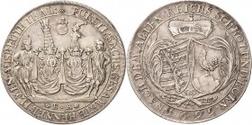 Sachsen-Henneberg
Gemeinschaftsprägung 1692-1702 Taler 1699, BA-Ilmenau Ausbeute der Grube in Ilmenau Heus 9.3.s/139 Müseler 56.6/20 c Schnee 624 Dav...