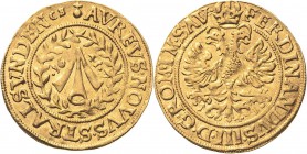 Stralsund-unter schwedischer Herrschaft
Christina 1637-1654 Dukat 1641 Mit Titel Ferdinand III AAJ 2 Bratring 83 Friedberg 3368 GOLD. 3.43 g. Sehr sc...