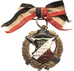 Medaillen
 Farbig emailliertes, teilweise vergoldetes Abzeichen o.J. Verein ehemaliger Kolonialkrieger Weissenfeld und Umgebung. 37 mm, 11,31 g. Mit ...