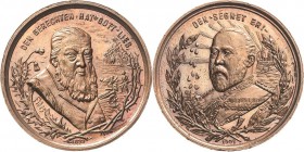 Südafrika
 Bronzemedaille 1899 (Monogrammist A) Deutsche Spott-Medaille auf den 2. Burenkrieg. Brustbild des Präsidenten der Südafrikanischen Republi...