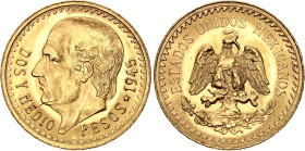 Mexico 2-1/2 Pesos 1945 (1951-1972) Restrike