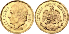 Mexico 5 Pesos 1955 M Restrike