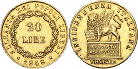 Italian States Venice 20 Lire 1848