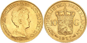Netherlands 10 Gulden 1917