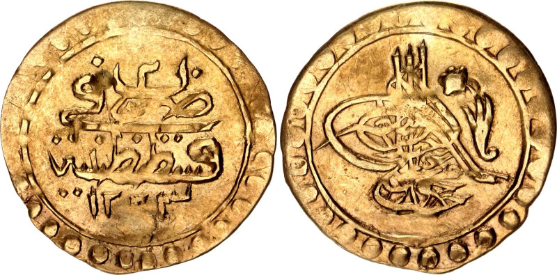 Ottoman Empire 1/4 Zeri Mahbub 1809 AH 1223//2

KM# 605, N# 36944; Gold (.963)...