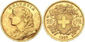 Switzerland 20 Francs 1897 B