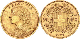 Switzerland 20 Francs 1927 B