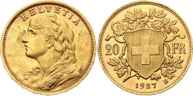 Switzerland 20 Francs 1927 B