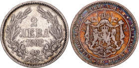 Bulgaria 2 Leva 1882