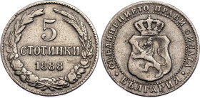 Bulgaria 5 Stotinki 1888