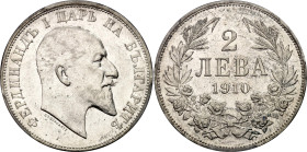 Bulgaria 2 Leva 1910 PCGS AU58