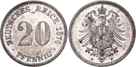 Germany - Empire 20 Pfennig 1876 F