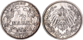 Germany - Empire 1/2 Mark 1918 A