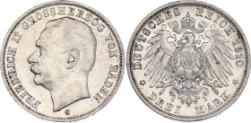 Germany - Empire Baden 3 Mark 1910 G