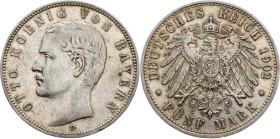 Germany - Empire Bavaria 5 Mark 1902 D