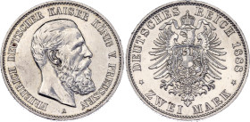 Germany - Empire Prussia 2 Mark 1888 A