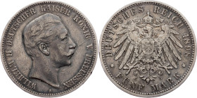 Germany - Empire Prussia 5 Mark 1898 A