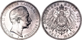 Germany - Empire Prussia 3 Mark 1911 A