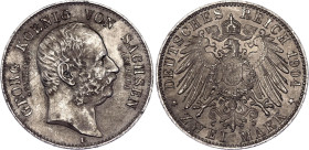 Germany - Empire Saxony-Albertine 2 Mark 1904 E