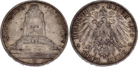 Germany - Empire Saxony-Albertine 3 Mark 1913 E