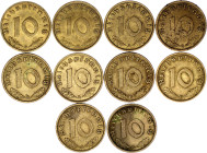 Germany - Third Reich 10 x 2 Reichspfennig 1937  - 1939