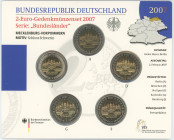 Germany - FRG Annual Coin Set of 5 x 2 Euro 2007