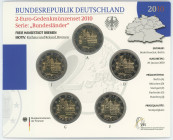 Germany - FRG Annual Coin Set of 5 x 2 Euro 2010