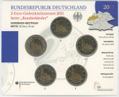 Germany - FRG Annual Coin Set of 5 x 2 Euro 2011